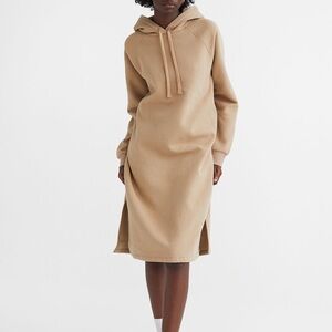 H&M Tan Long Sleeve Hoodie Dress